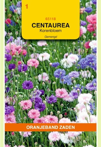 Korenbloem Dubbelbloemige Mix (Centaurea) 325 zaden OBZ